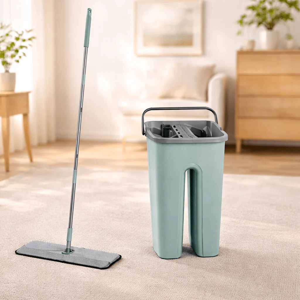 Magic Squeegee Mop & Bucket Set – Hands-Free Floor Cleaning System - Image 2