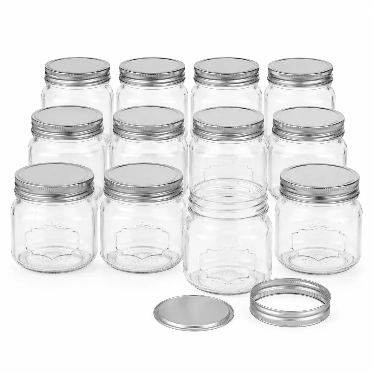 Mason Jar Set with 2-Piece Lids – 250 ml – Set of 12 - Image 2