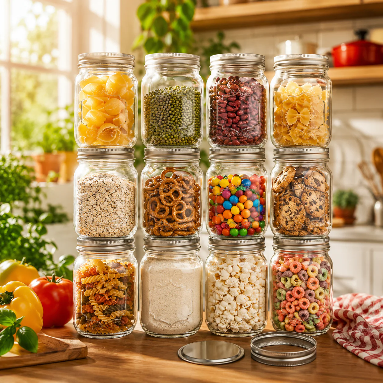 Mason Jar Set with 2-Piece Lids – 500 ml – Set of 12