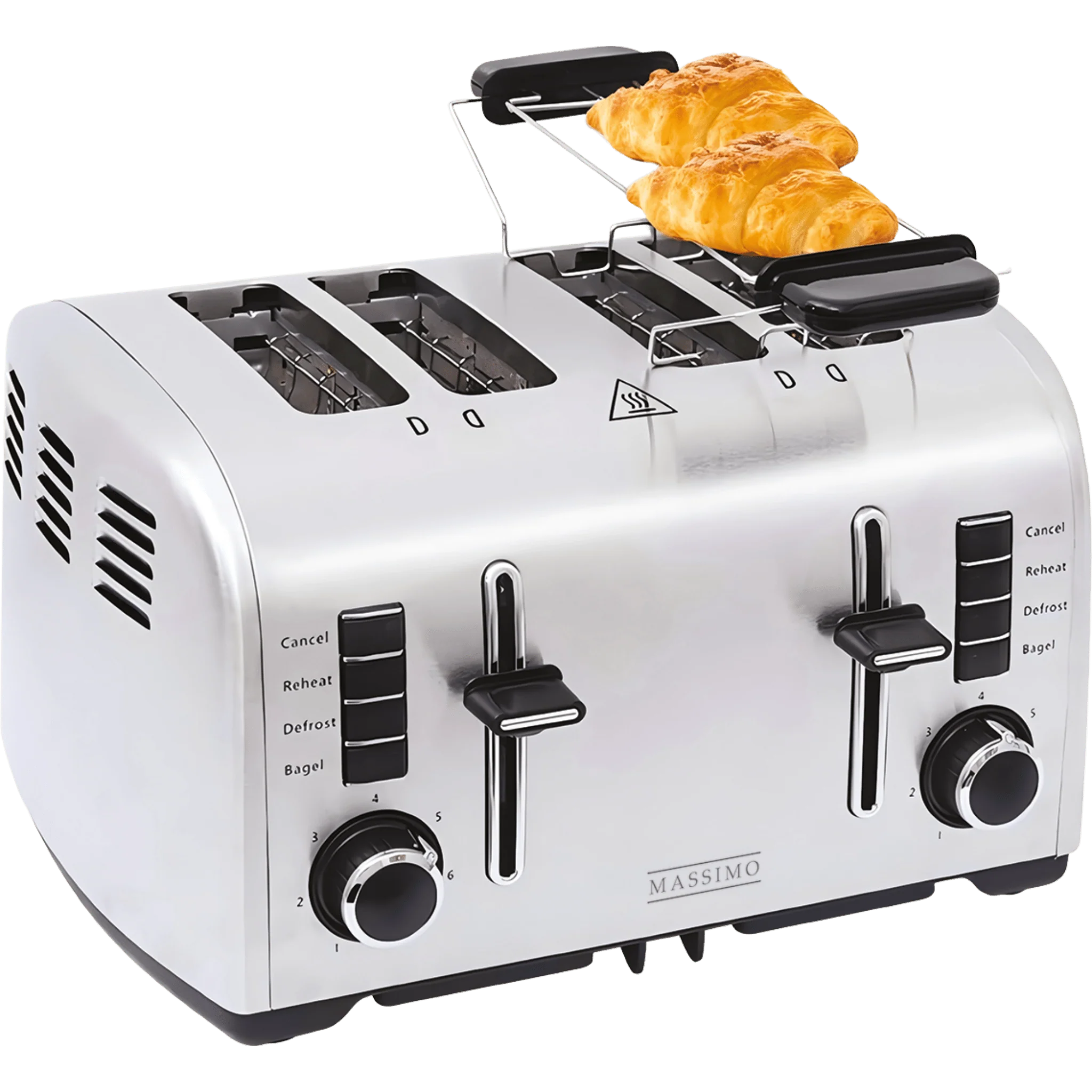 MASSIMO Stainless Steel 4 Slice Toaster