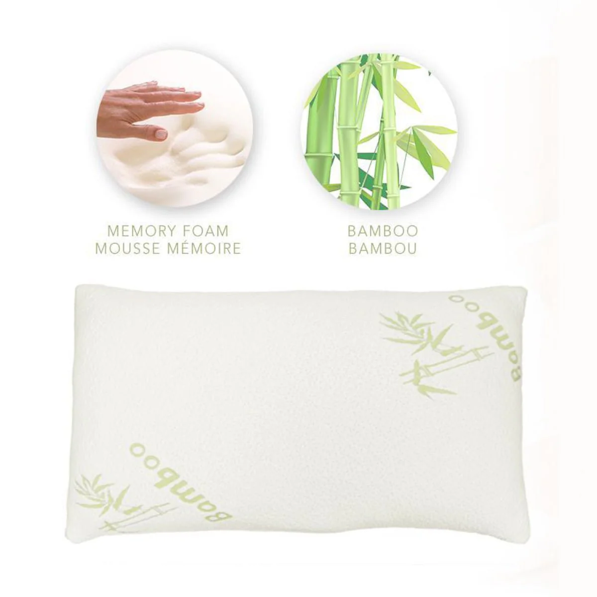 Memory Foam Chopped Pillow With Bamboo Cover - Image 4