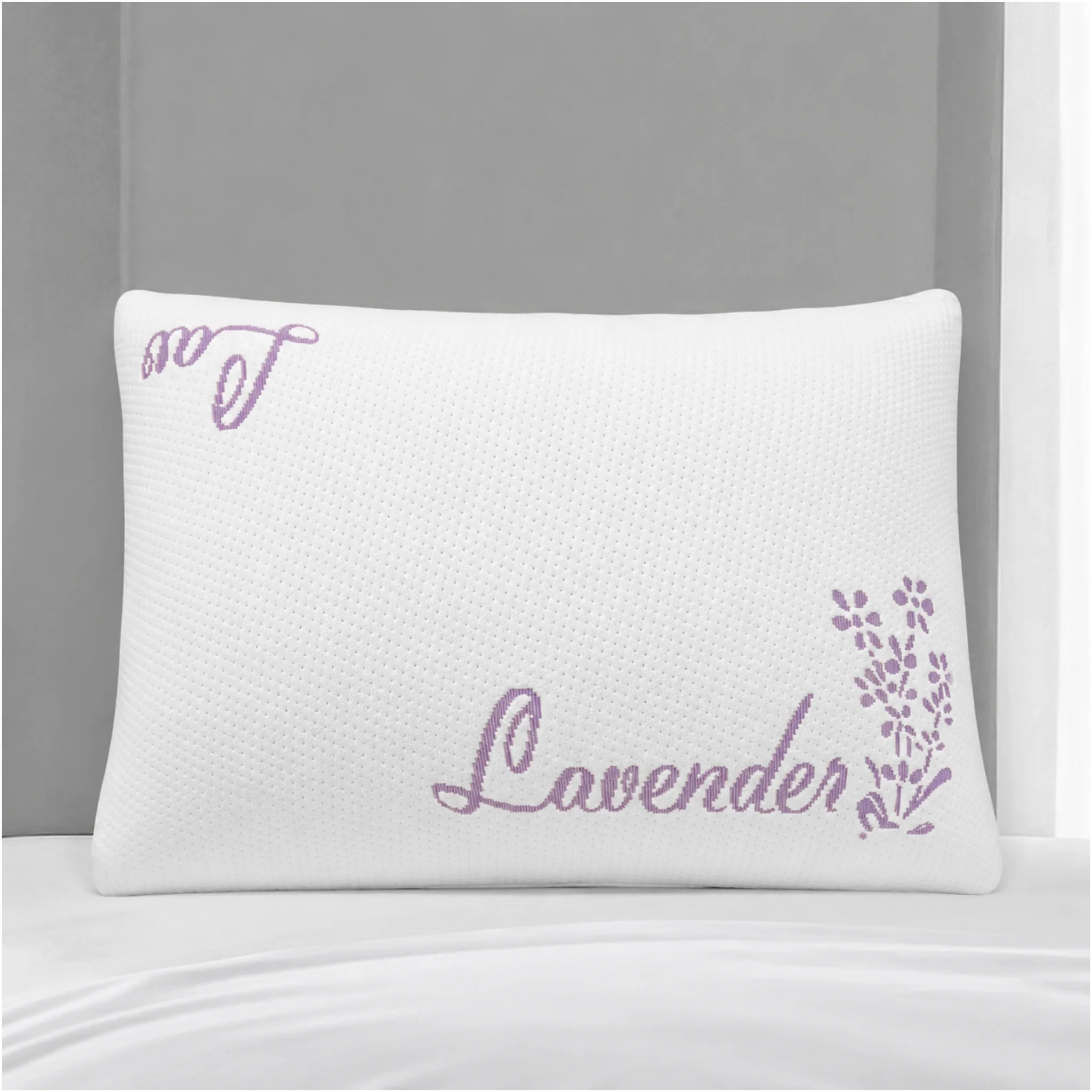 Memory Foam Pillow with Lavender Cover