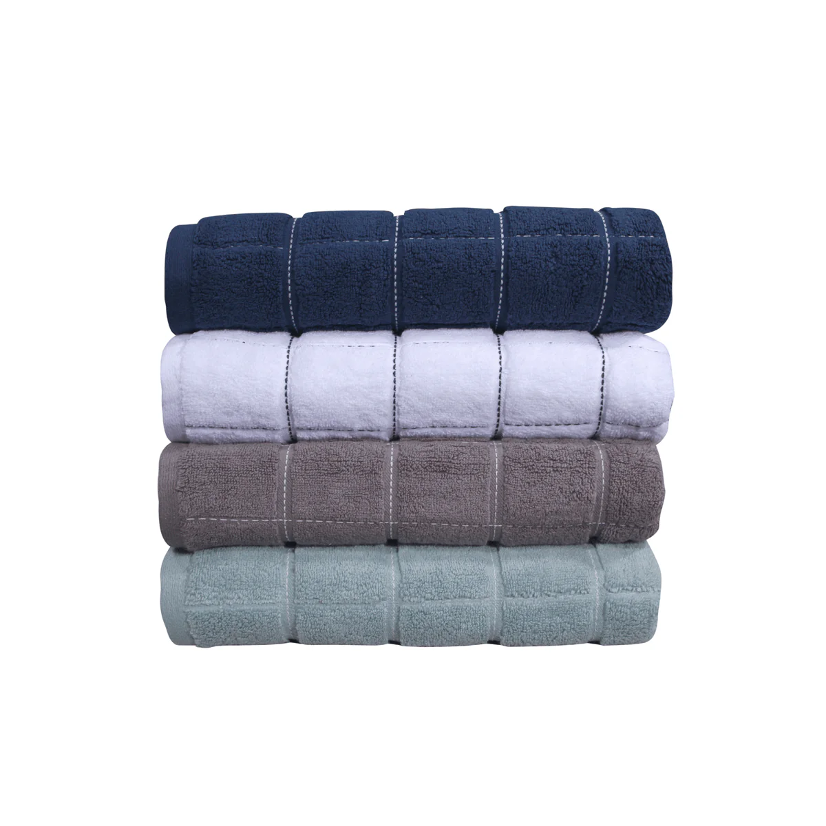 Midnight-Towel Teal Check Motif Teal Collection - Image 3