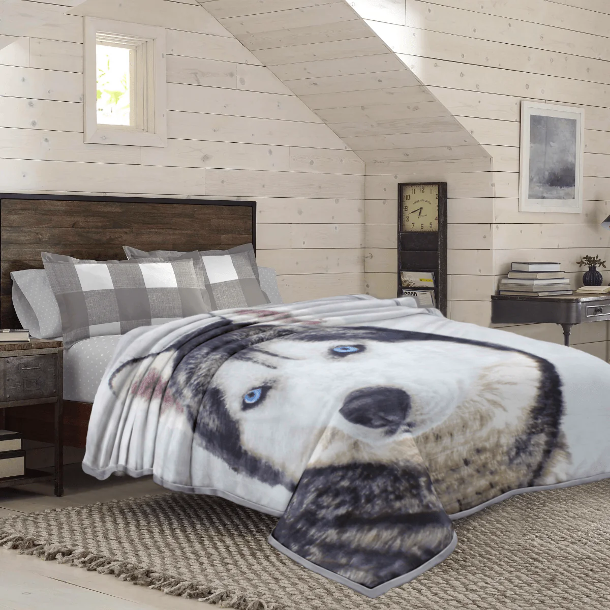 Mink Blankets Black Wolf