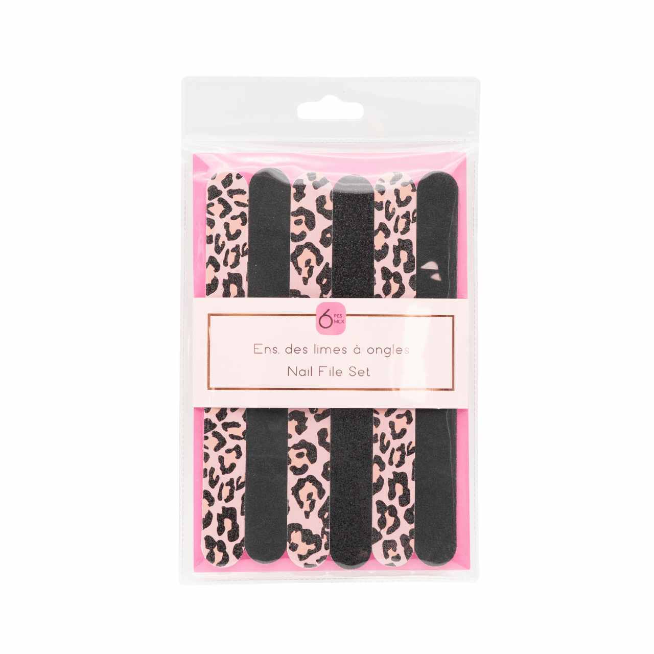 Nail File Set – Leopard Print (6 Pieces)
