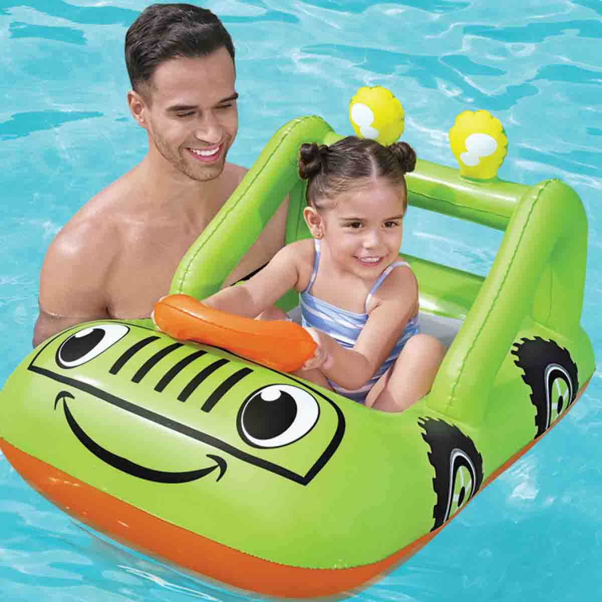 Bestway® Space Splash™ Inflatable Baby Boat Float with Sunshade 98 cm x 95 cm