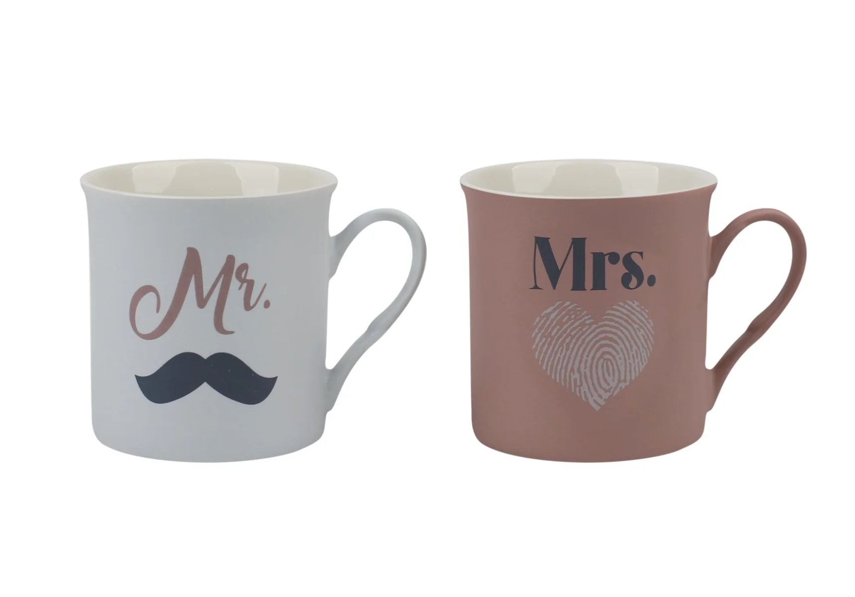 New Bone Mug 11o Z Mr & Mrs Asst Decals