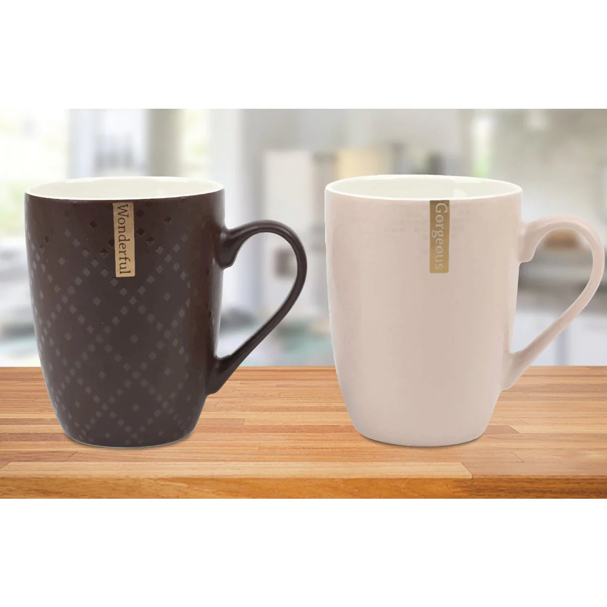 New Bone Mug 11oz Embossed And Golden Asst Colors - Image 2