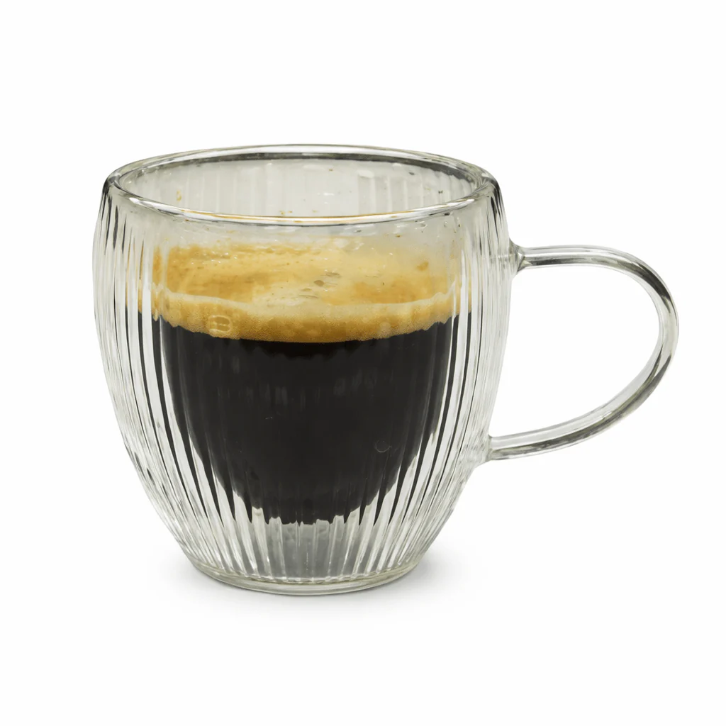 NUVO Set of 2 Double-Walled Ribbed Coffee Cups