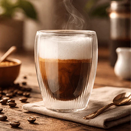 NUVO Set of 2 Double-Walled Ribbed Macchiato Cups - Image 2