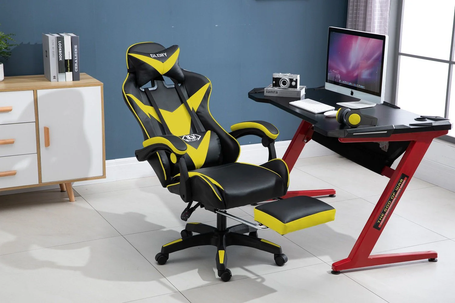 Office Gaming Chair with retractable footrest - Image 5