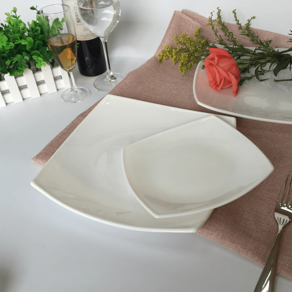 Opaline Diner Soft Square Plate - Image 6