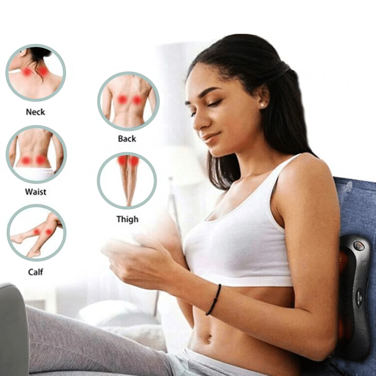 Pillow Massager With Heat For Shoulder, Neck and Back