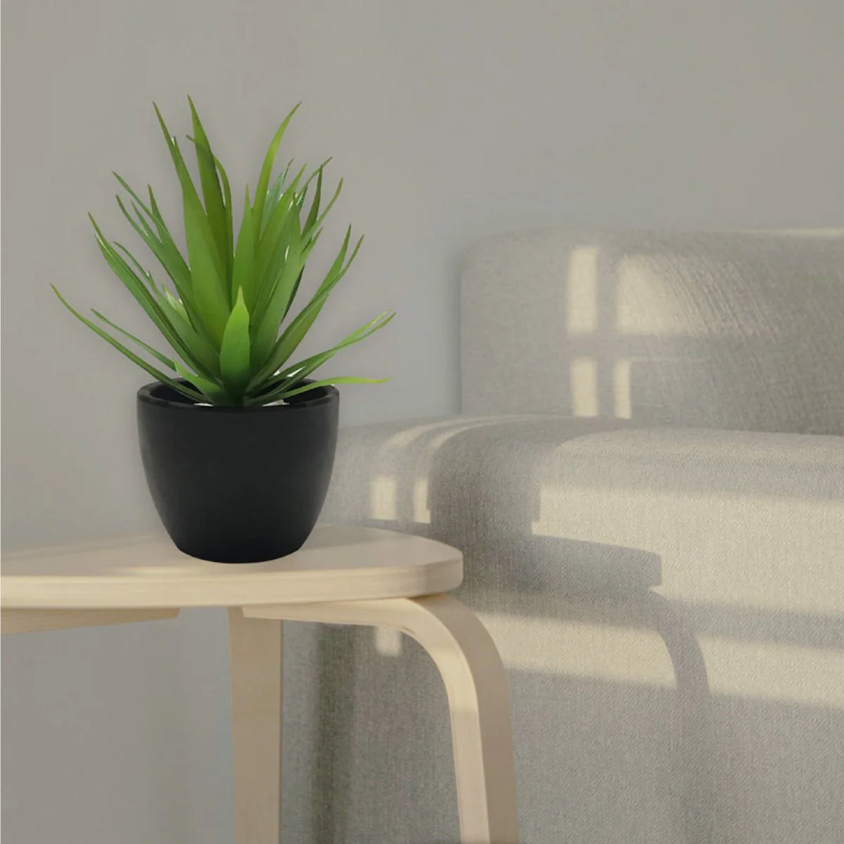 Pineapple Plant Black Ceramic Pot
