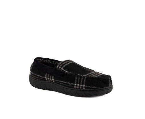 Plaid Memory Foam Moccasin Slippers