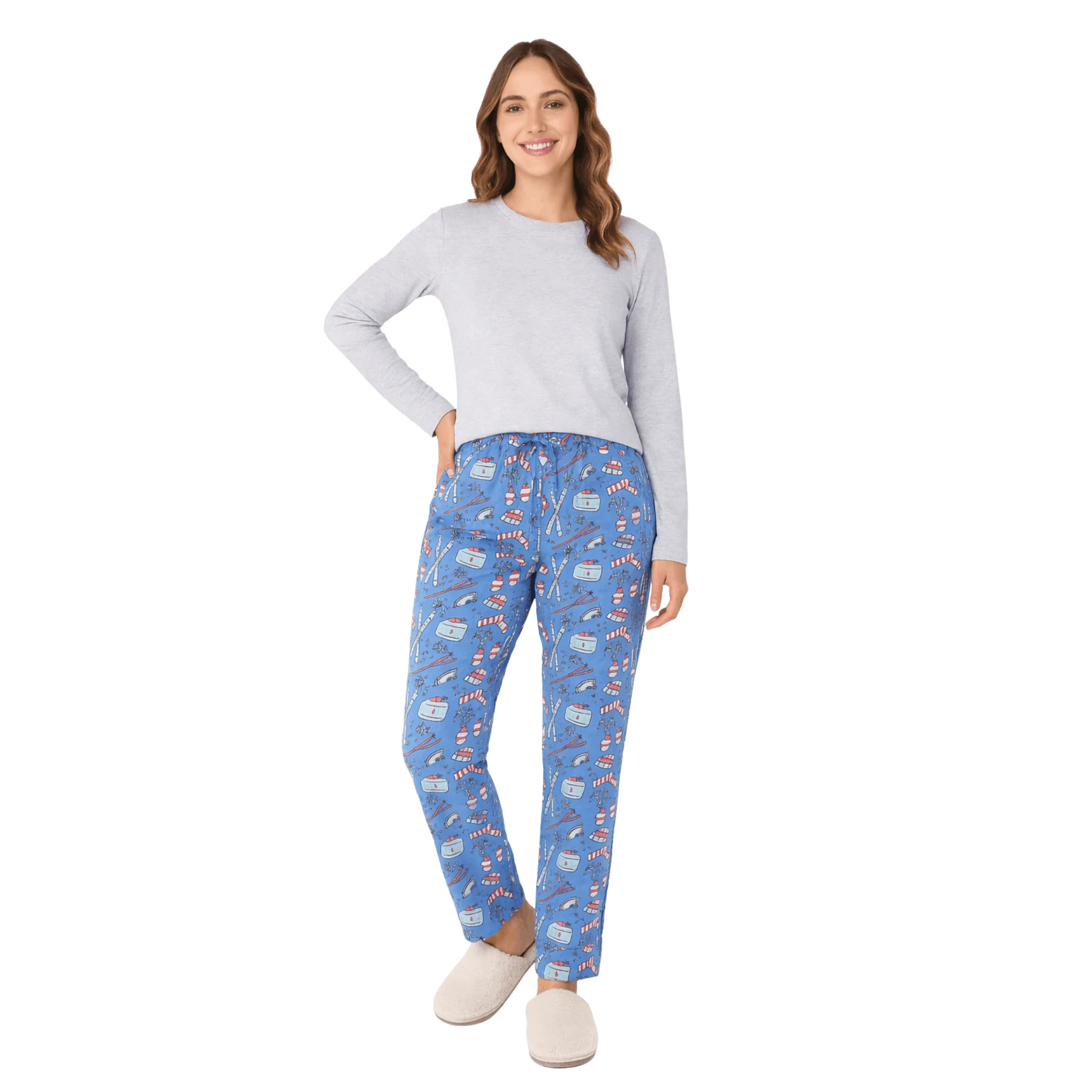Printed Elastic-Waist Pajama Pants - Image 3