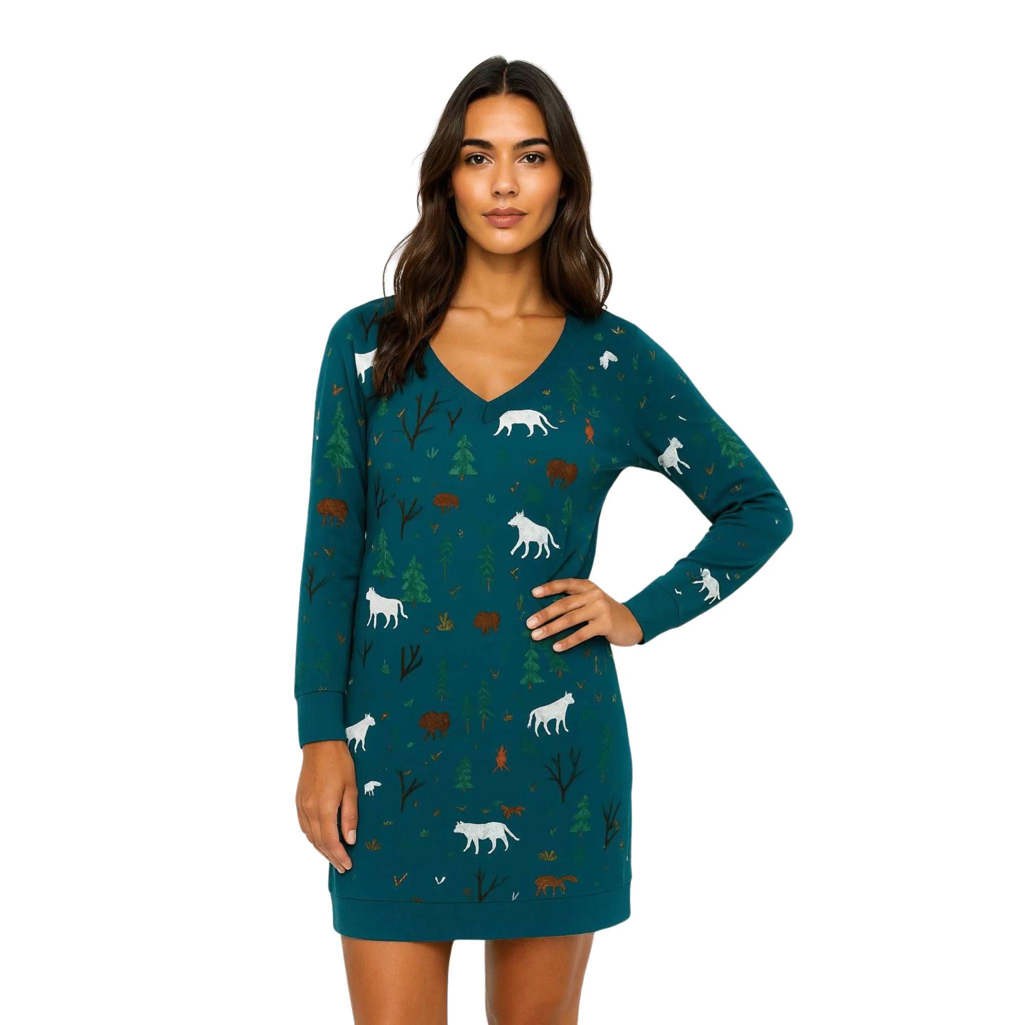 Printed Knit Nightdress - Image 5