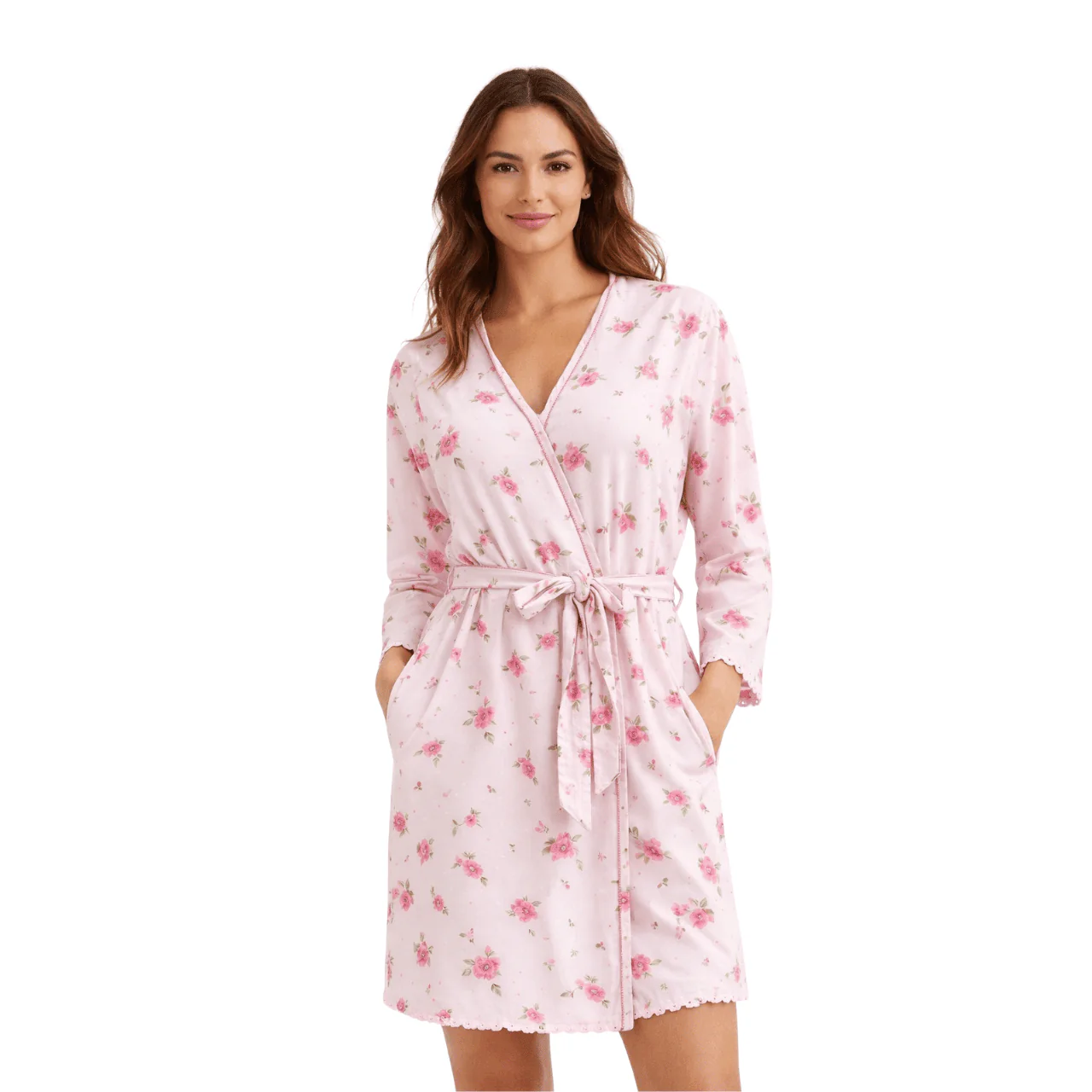 Printed Tie-Waist Robe