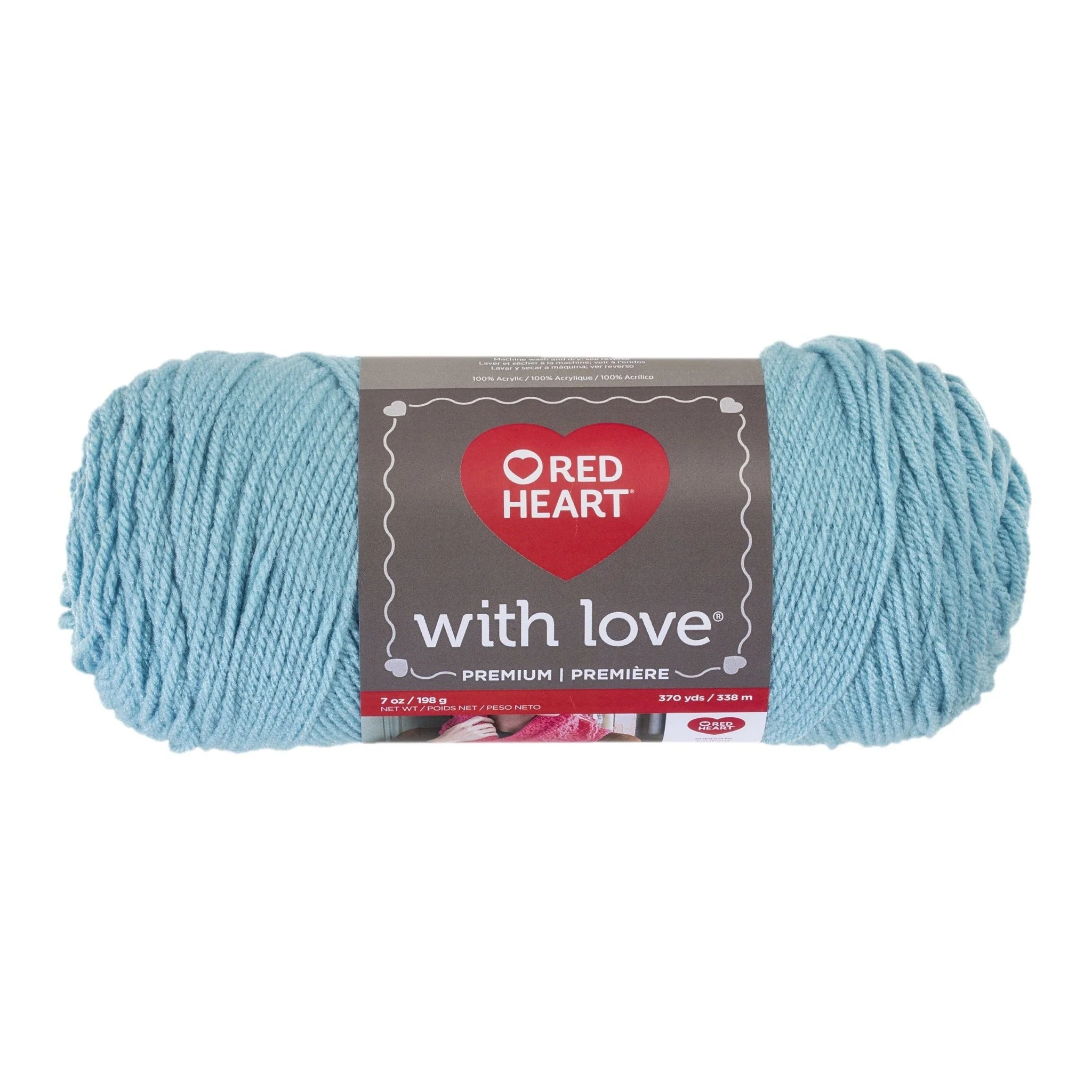Red Heart With Love Iced Aqua