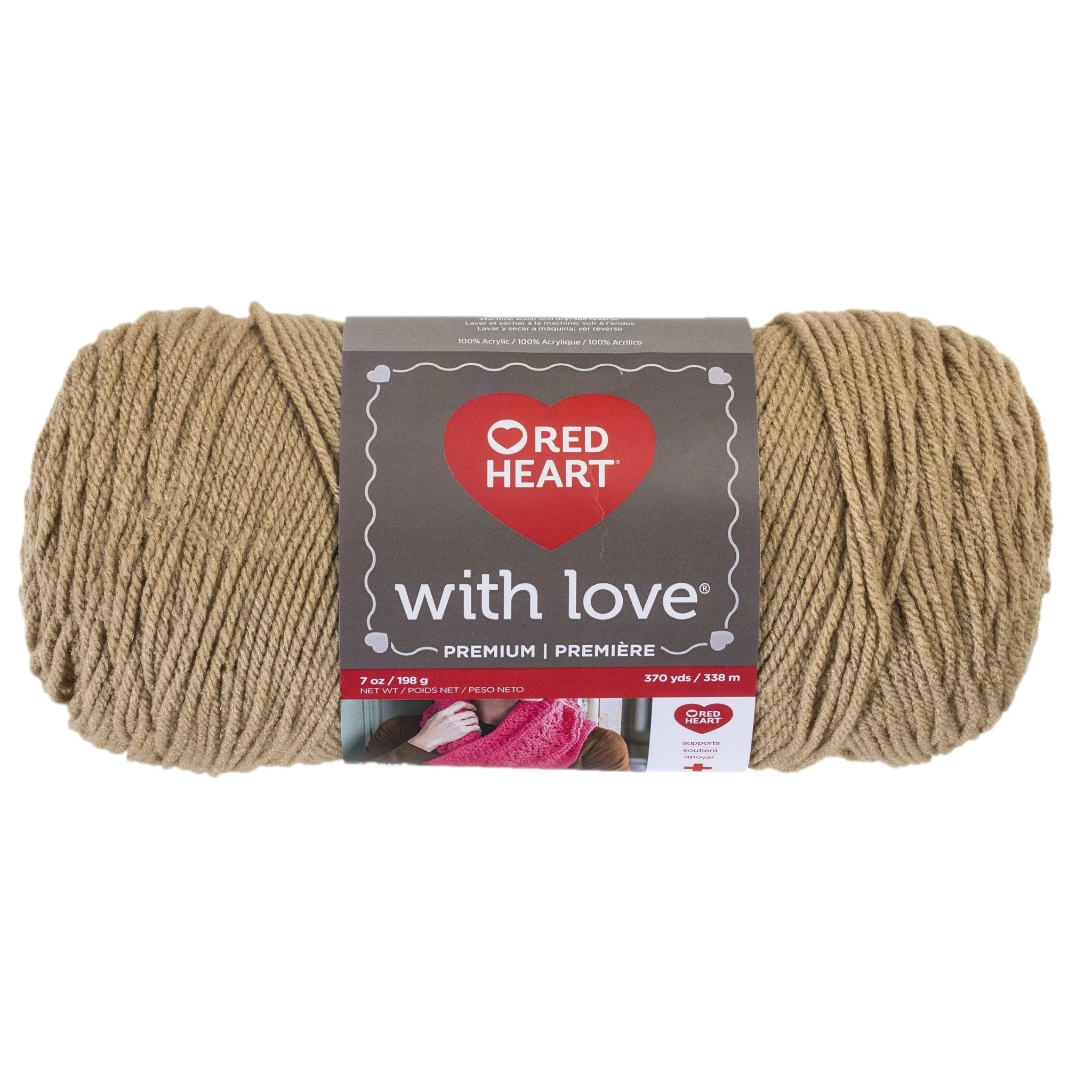 Red Heart With Love Tan