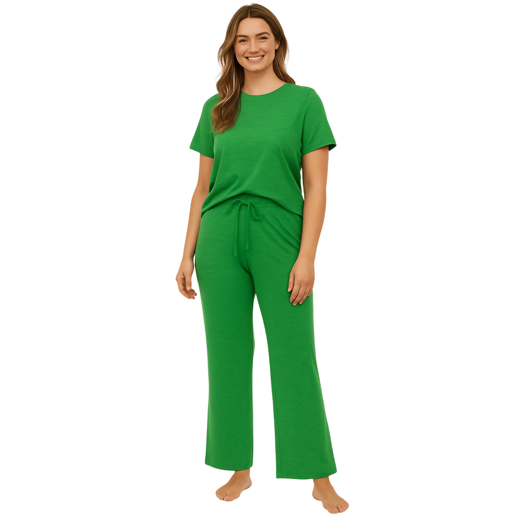 Relaxed Fit Lounge Set in Vibrant Green