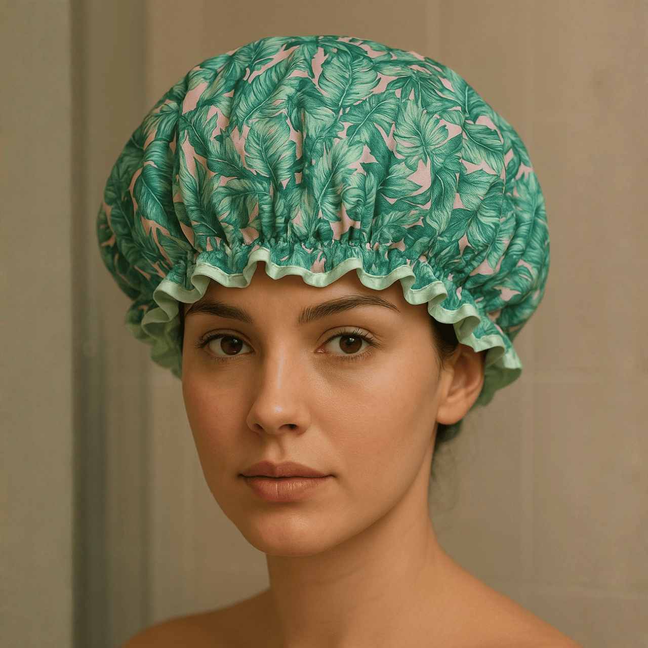 Reusable Shower Cap – Tropical Print - Image 2