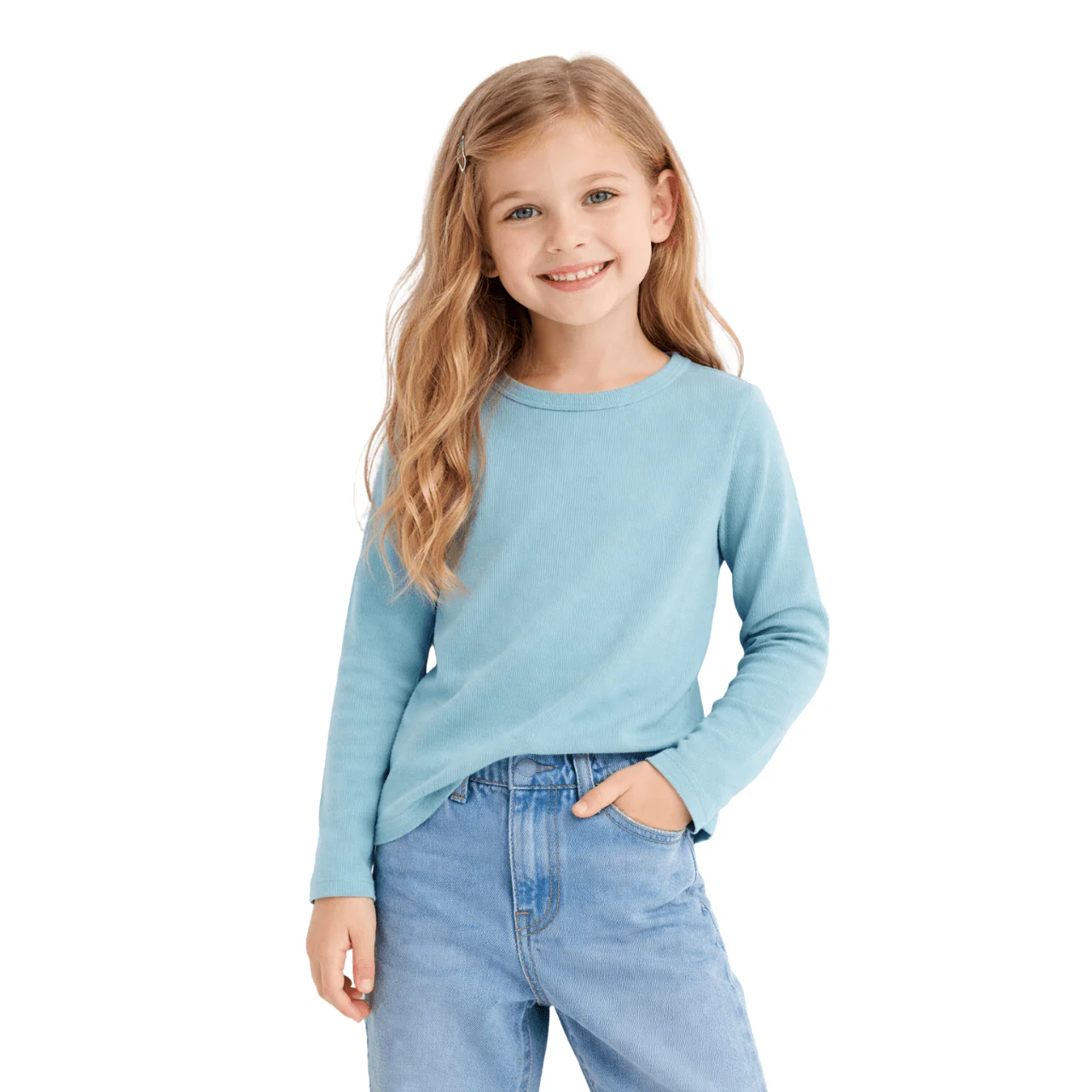 Ribbed Long Sleeve Essential Tee - Image 2