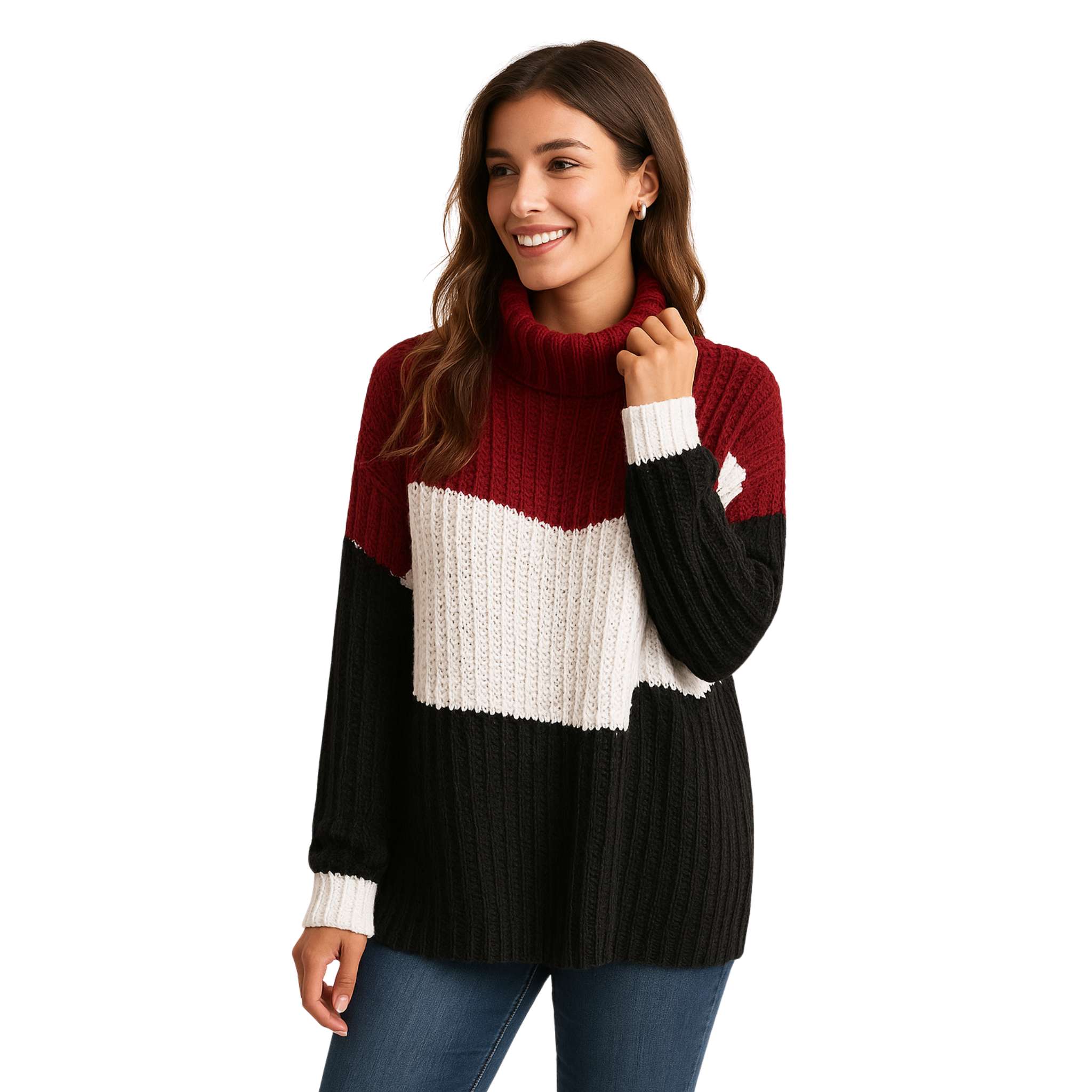 Ribbed Knit Sweater - Image 3