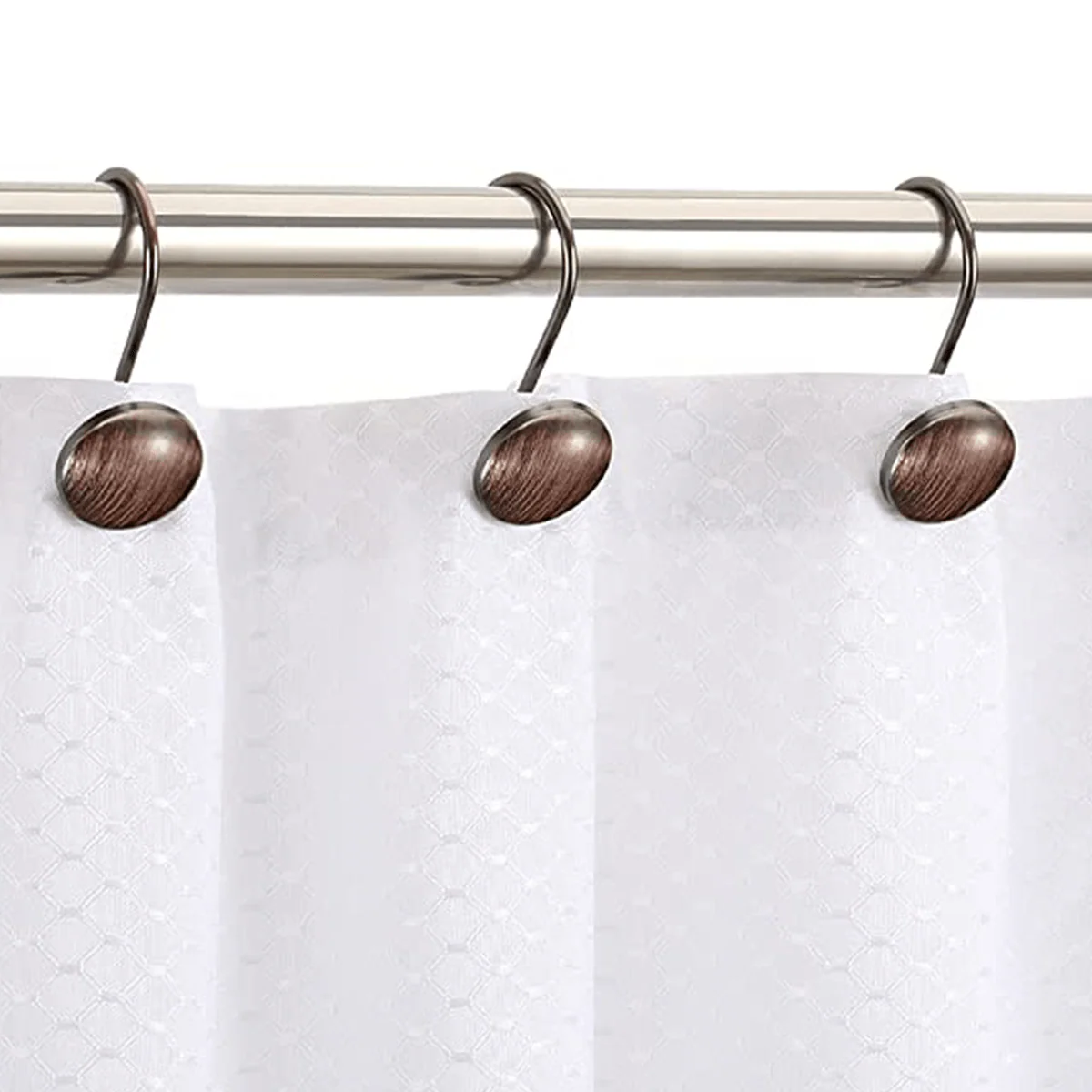 Round 12pk metal shower hooks