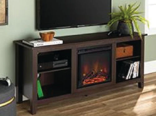 Rustic Electric Fireplace with shelves - Image 4