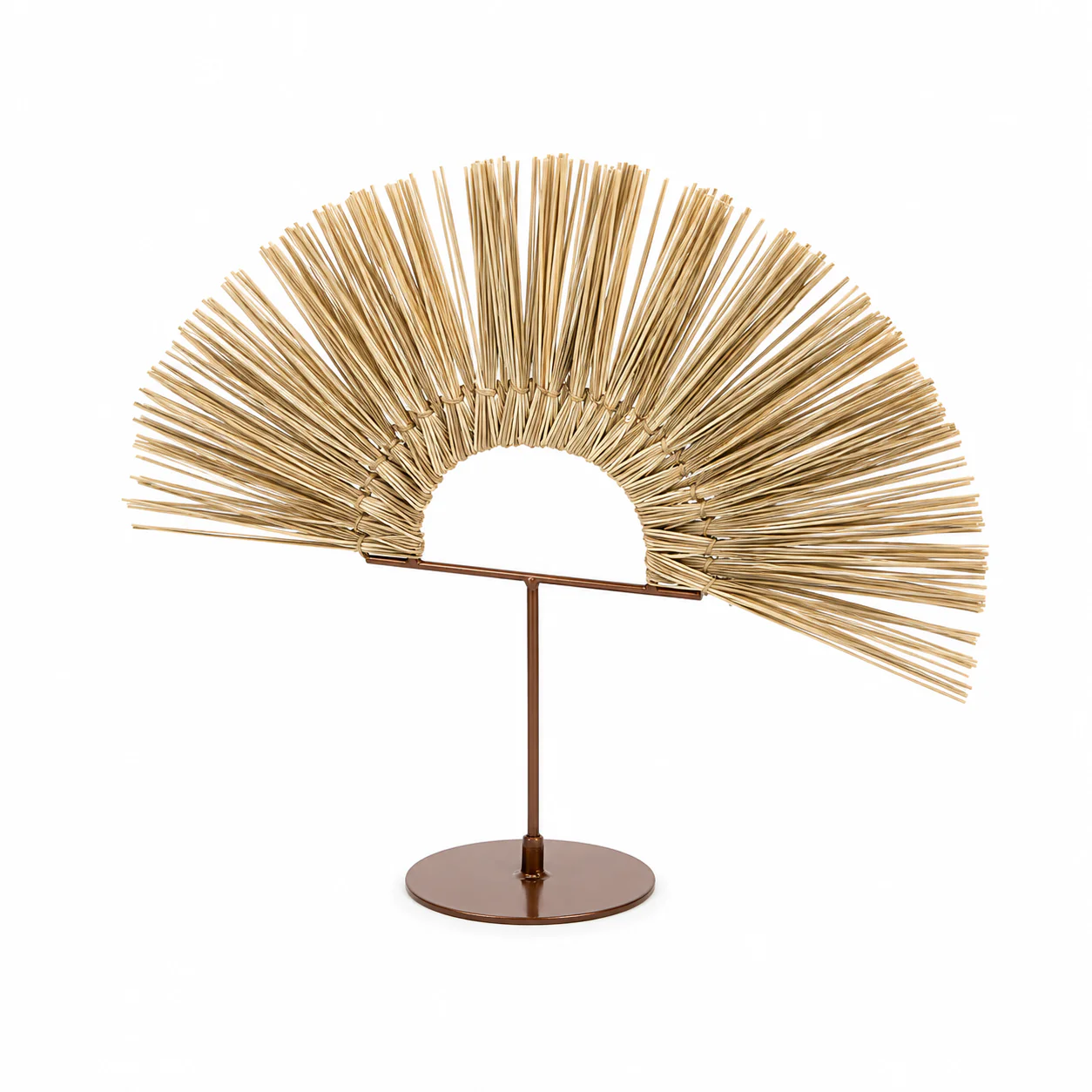 Seagrass Dome On Metal Stand 14in(H)