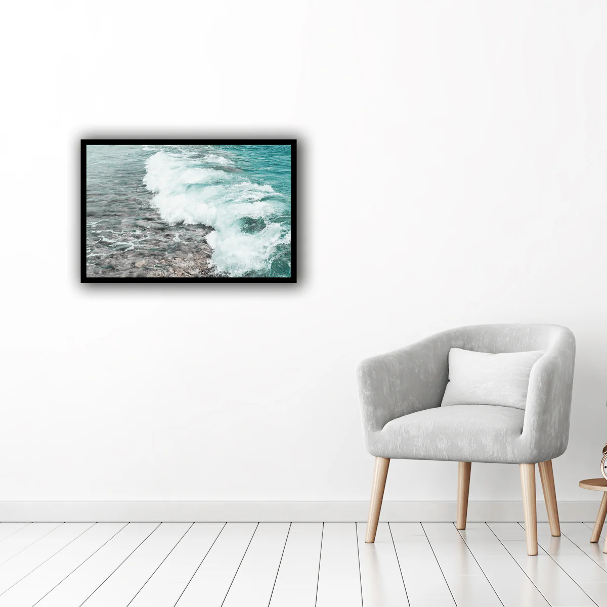 Seaside, Framed Canvas