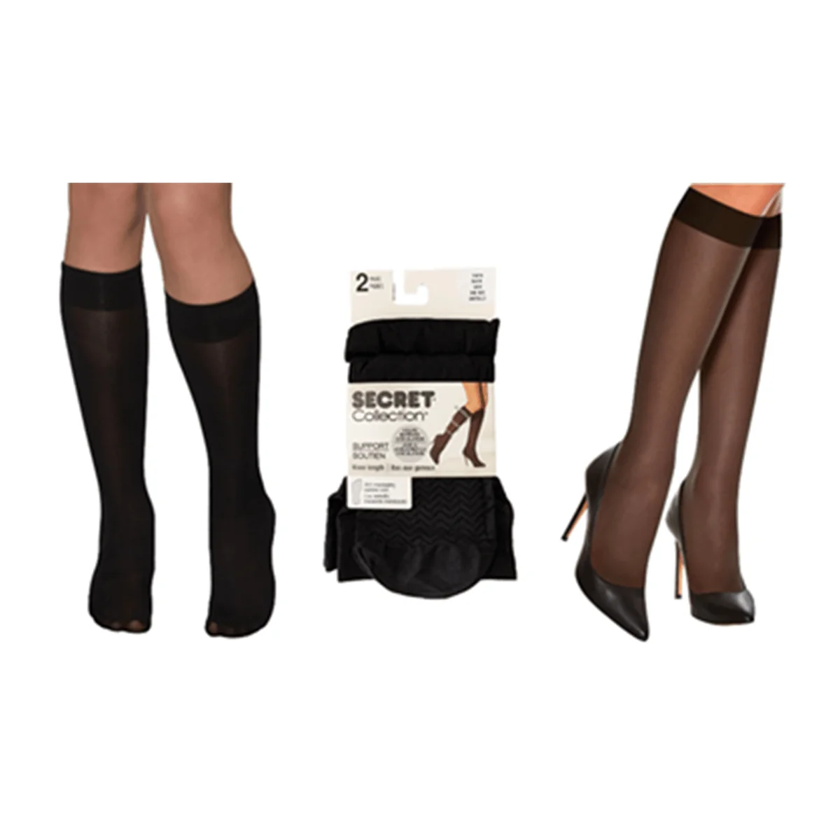 Secret Collection – 2 pack knee highs and 2 pack pantyhose assorted - Image 2
