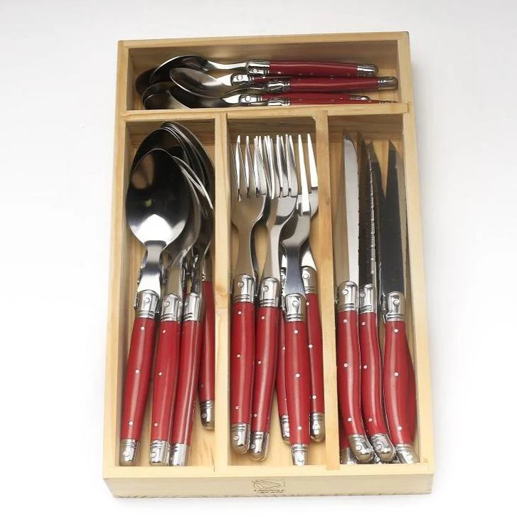 Set of 26 Utensils Laguiole | Red or Black - Image 2
