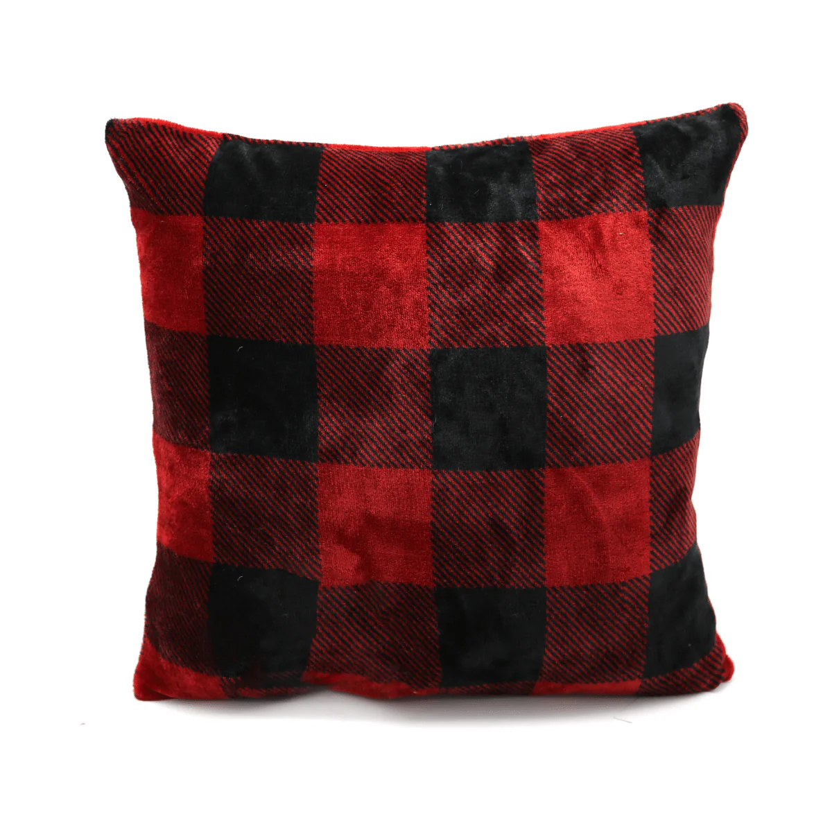 Sherpa Plaid velour cushion - Image 3