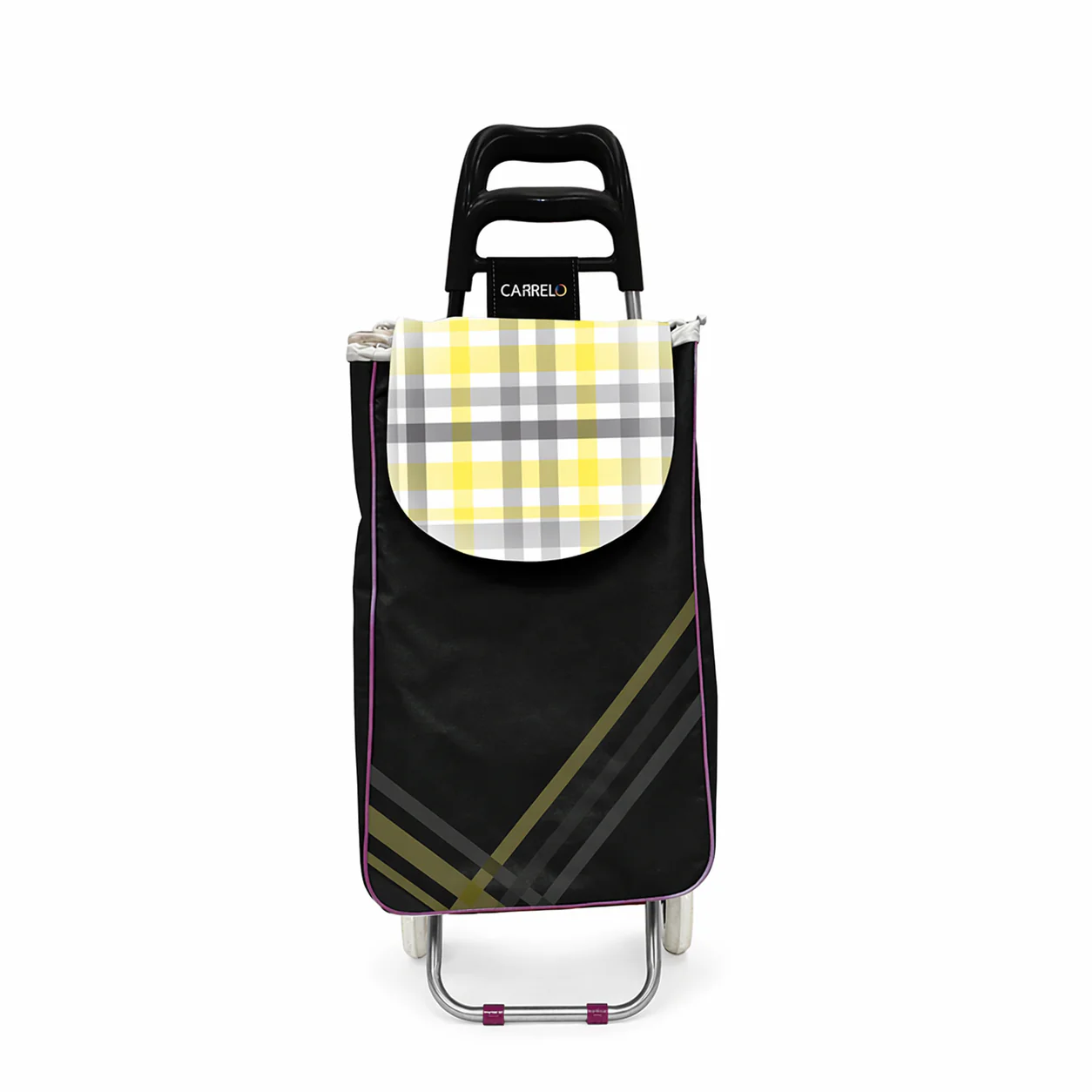 Shopping Trolley Bag Black Yellow Design