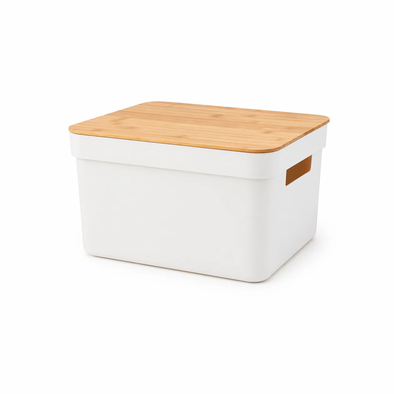 Small Storage Box with Bamboo Lid | 10 x 7 x 5"