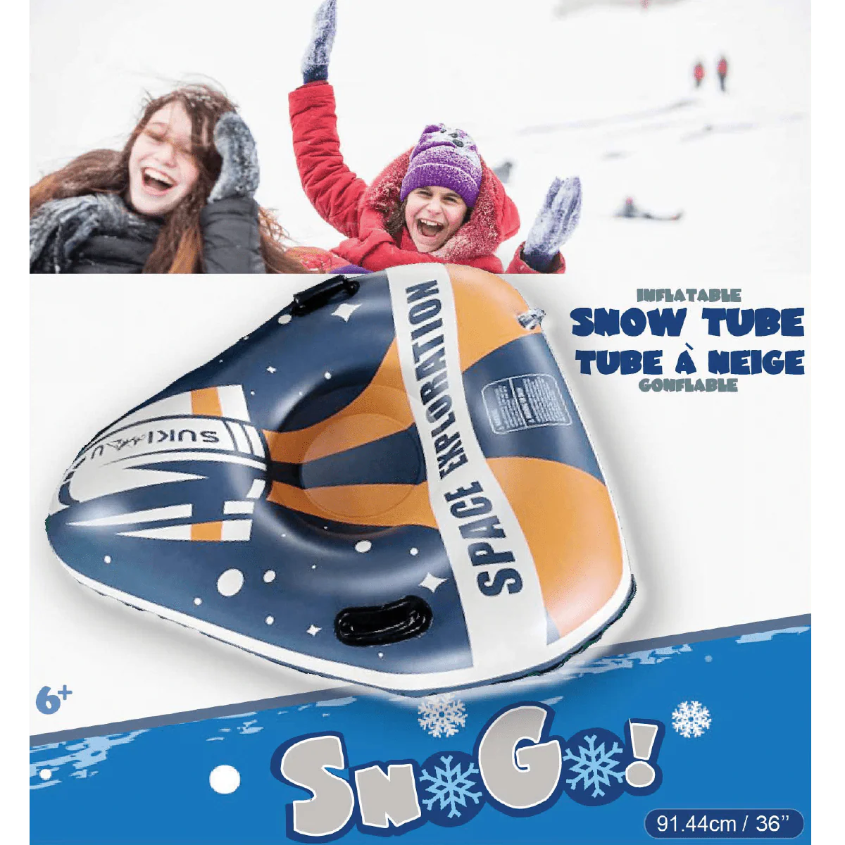 Snow Tube 36in Flake Space Explorer
