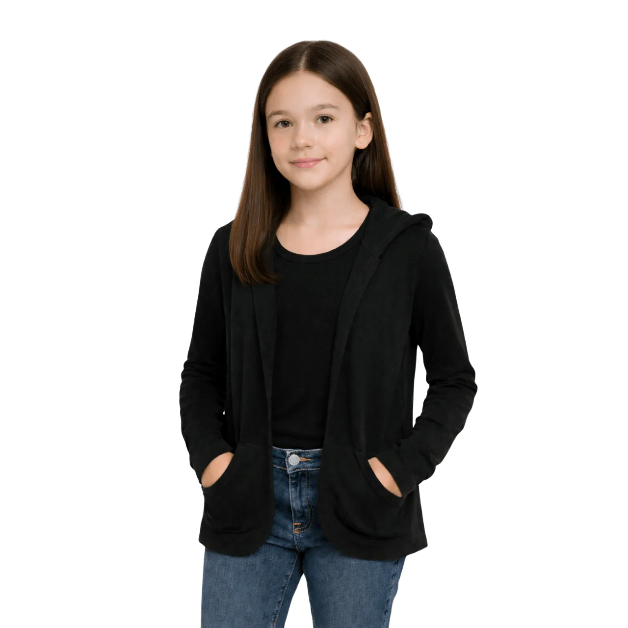 Soft Hooded Open Cardigan - Image 3