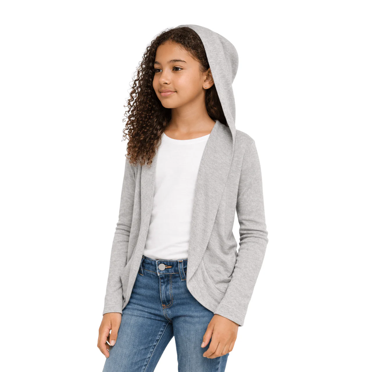 Soft Hooded Open Cardigan - Image 4
