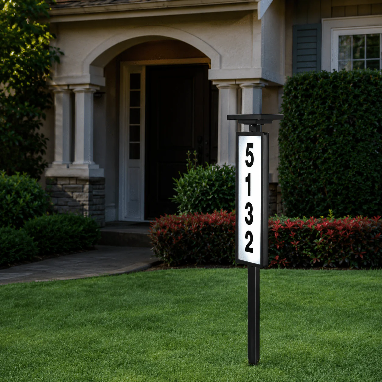 Solar LED Address Light Post