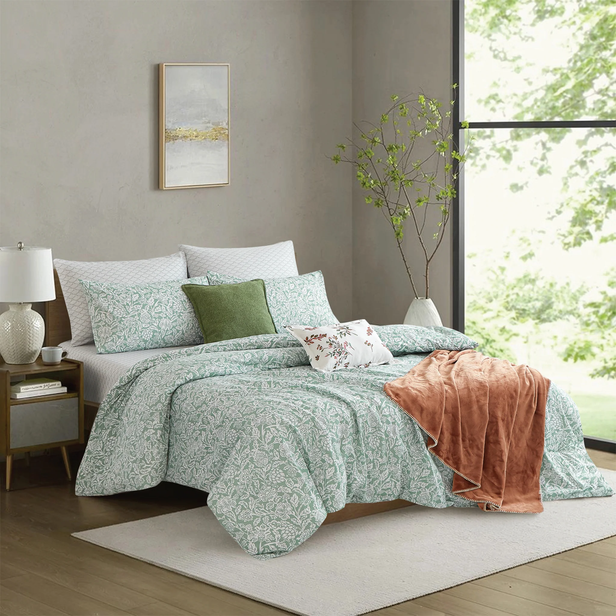 SOPHIA 9-Piece Floral Comforter Set