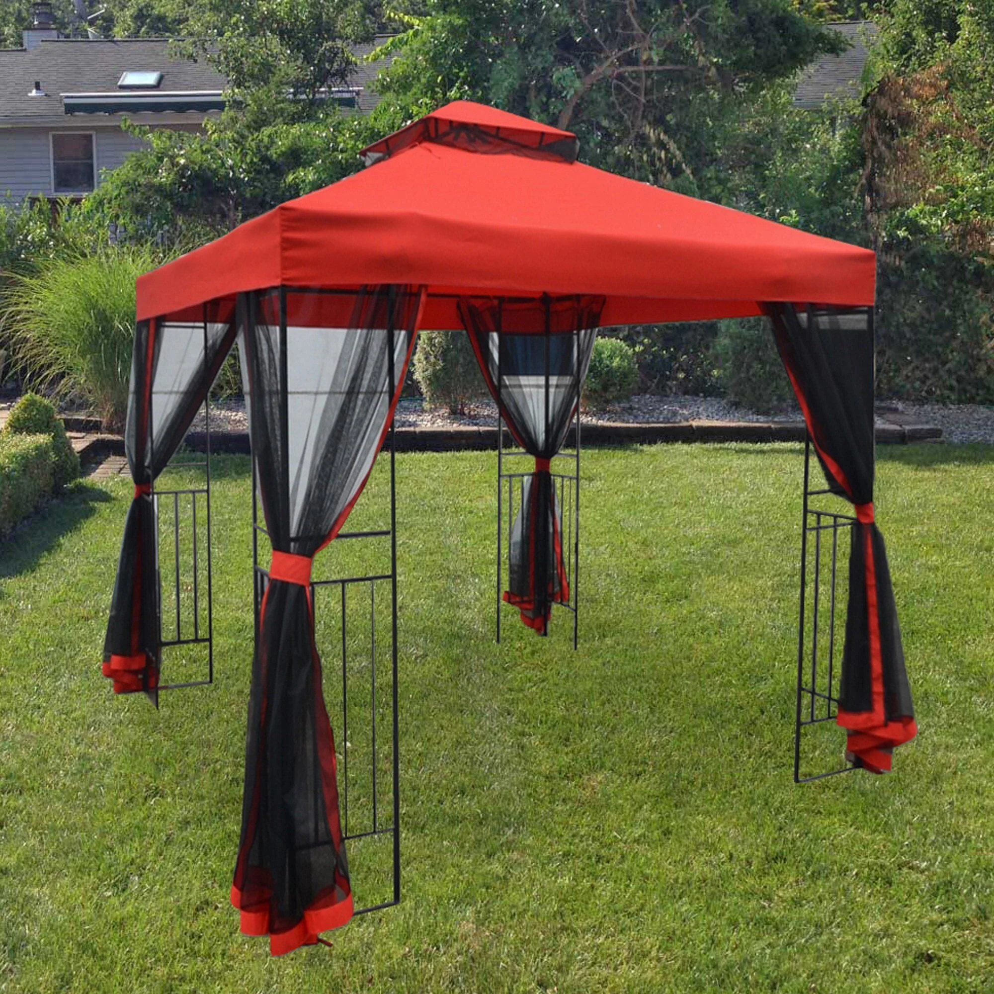 Steel Gazebo with Mosquito Netting