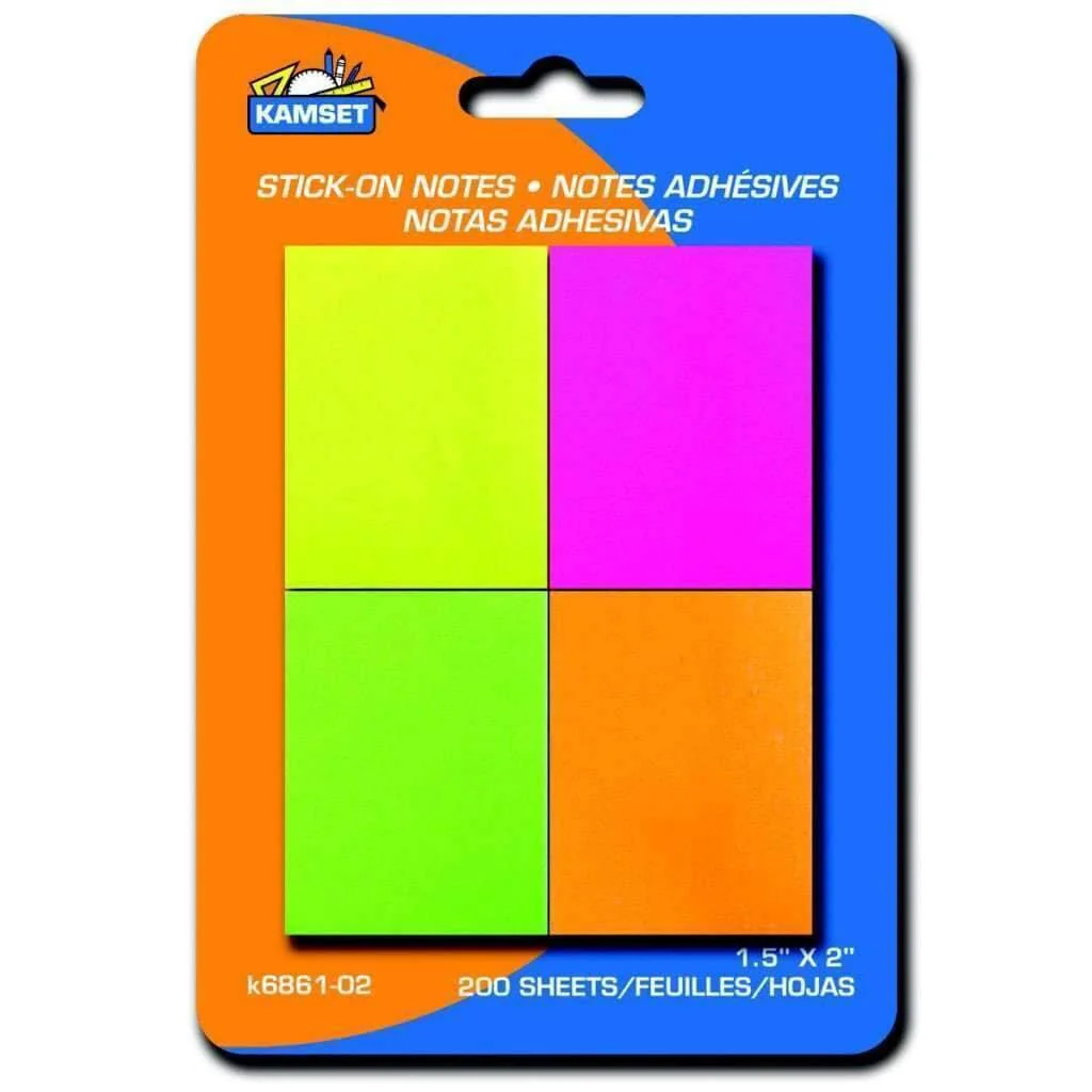 Stick On Notes - 200 Sheets