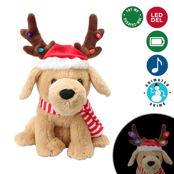 Animated Plush Reindeer with Music & Light – 36cm (Battery Operated)