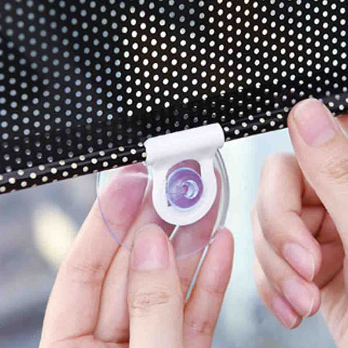 Studio 707 Sunshade Roller Blind with Suction Cups – Black - Image 2