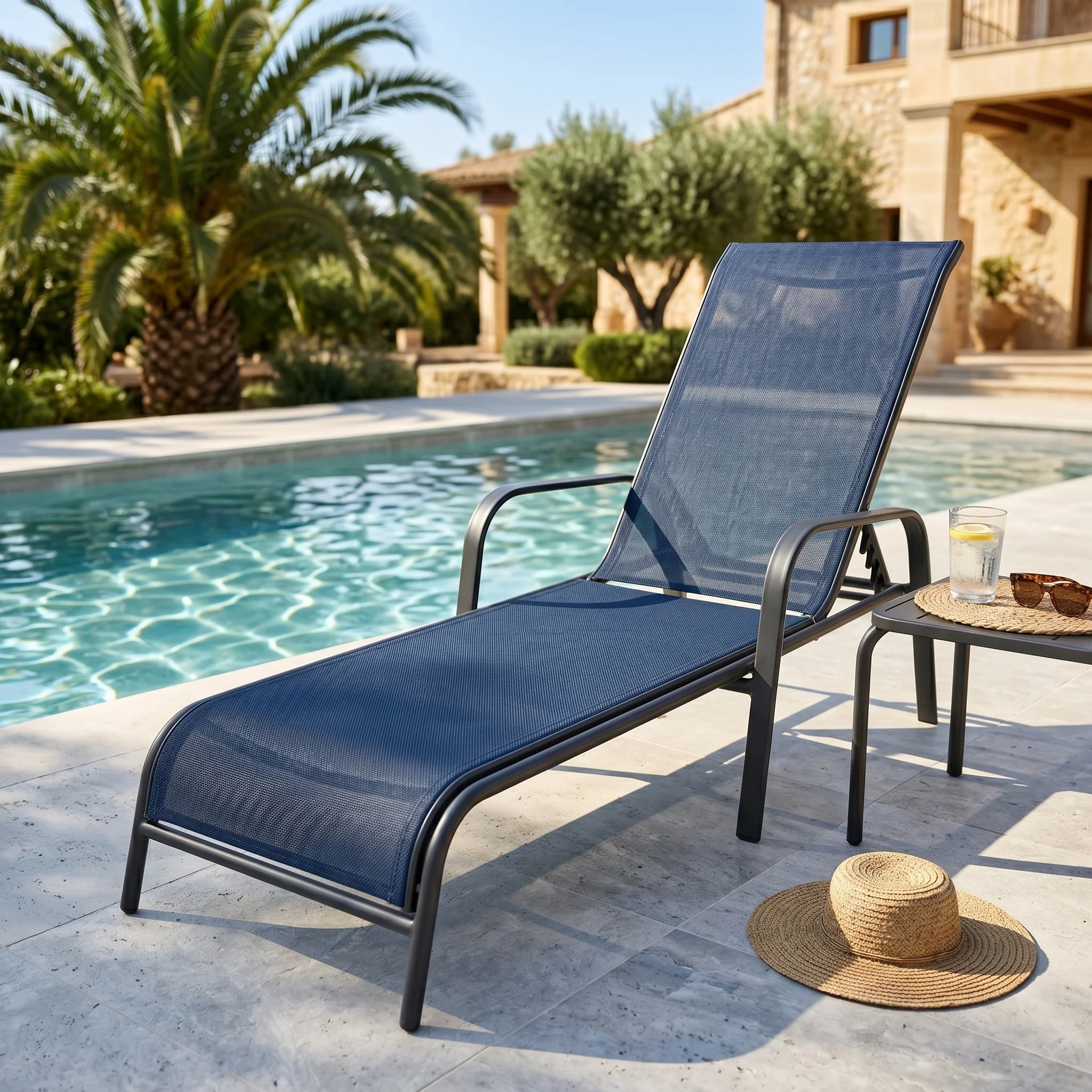 Textilene Lounge Chair with steel frame | Assorted - Image 4
