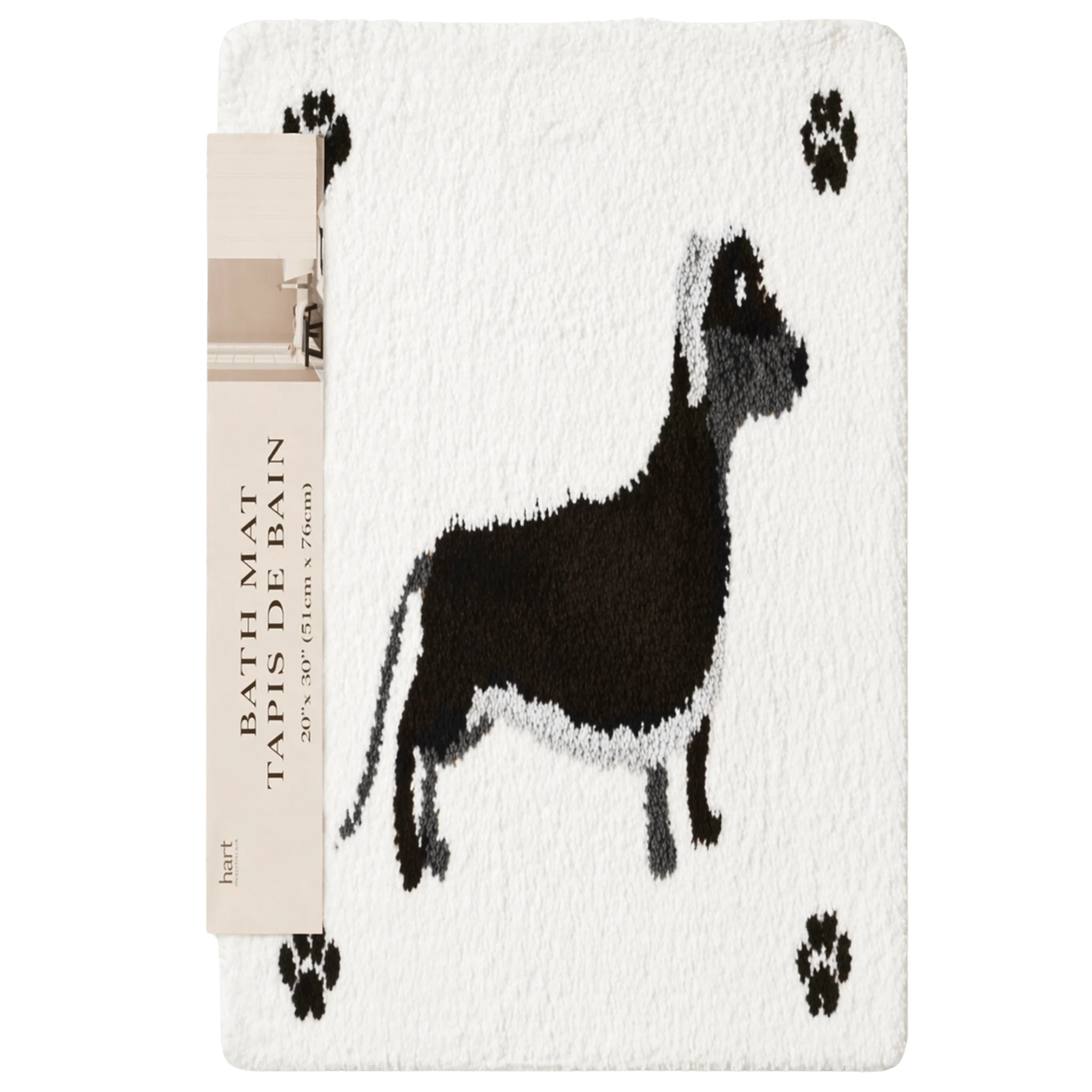 Textured Dog Print Bathmat - Image 2