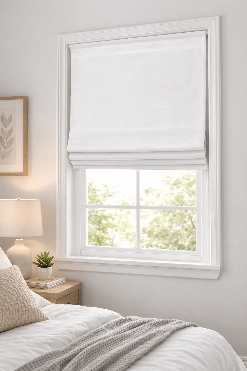 Textured Linen-Style Roman Shade - Image 2