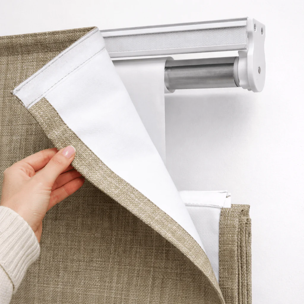 Textured Linen-Style Roman Shade - Image 4